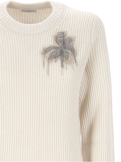 Sweater with floral appliqué BRUNELLO CUCINELLI | M12709900C9597